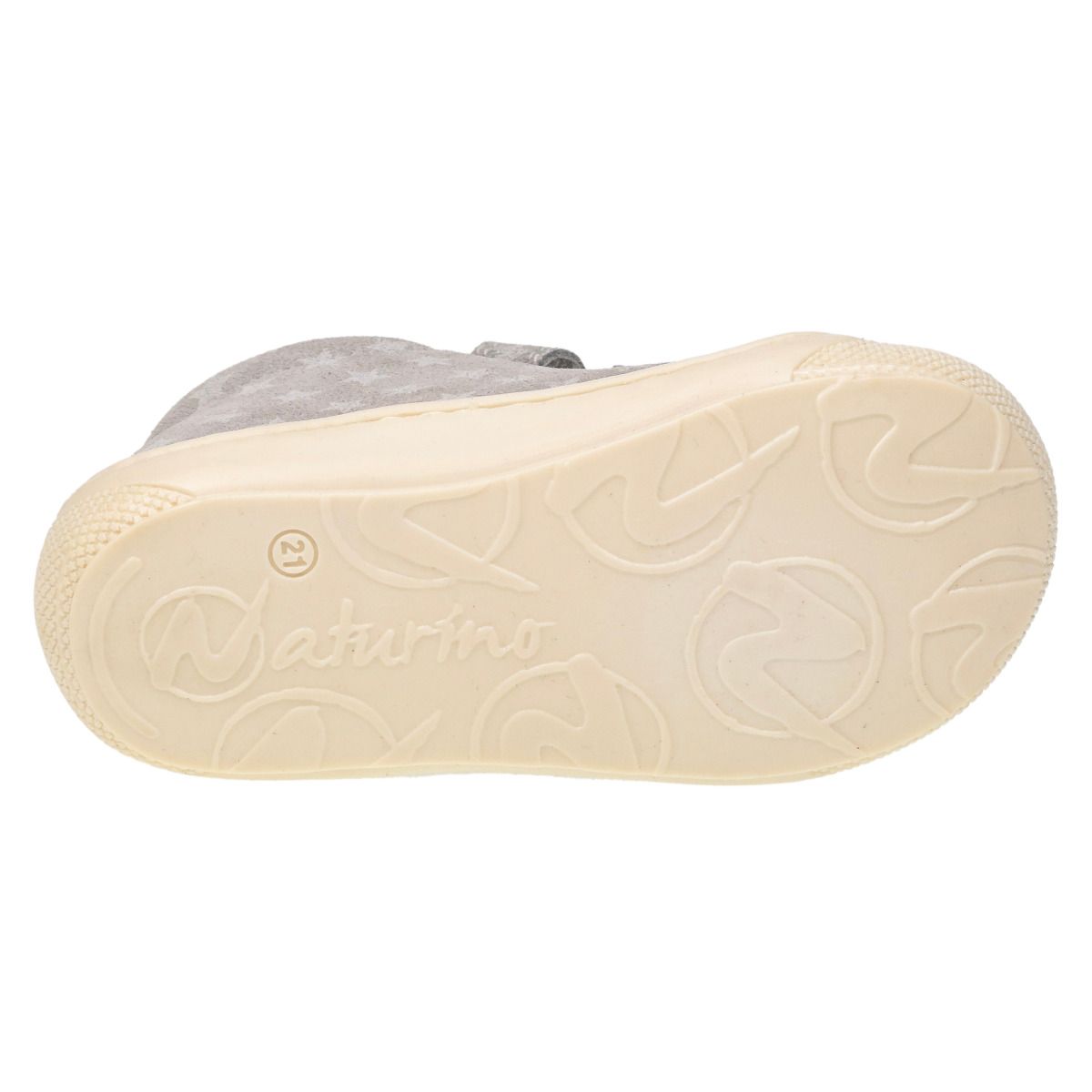 NATURINO Halbschuh COCOON in grau color with star pattern design for kids
