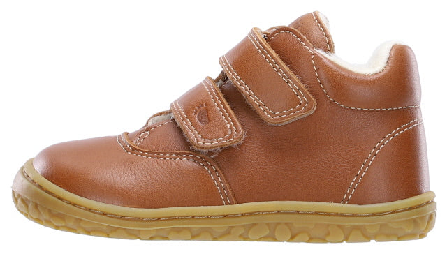 LURCHI Barfuß Knöchelschuh NIKLAS 50005-04 - cognac: stylish and comfortable barefoot ankle shoe in rich cognac color
