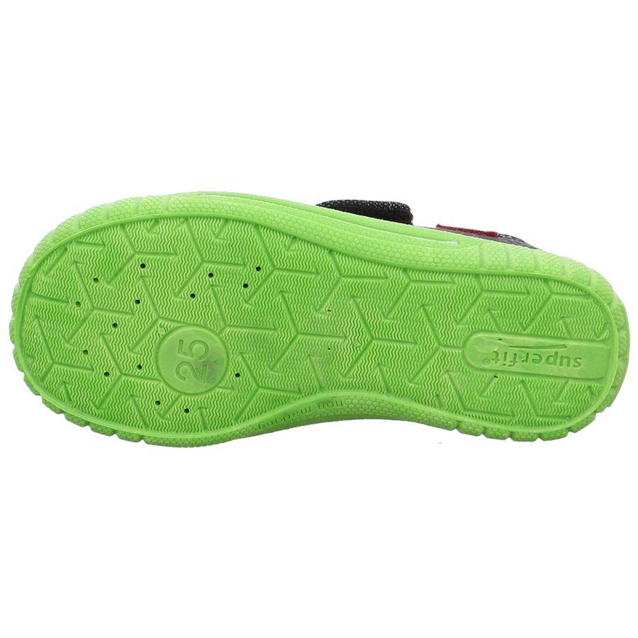 Black SUPERFIT Hausschuh BILL 278-001 featuring T-Rex design, ideal for indoor comfort and relaxation