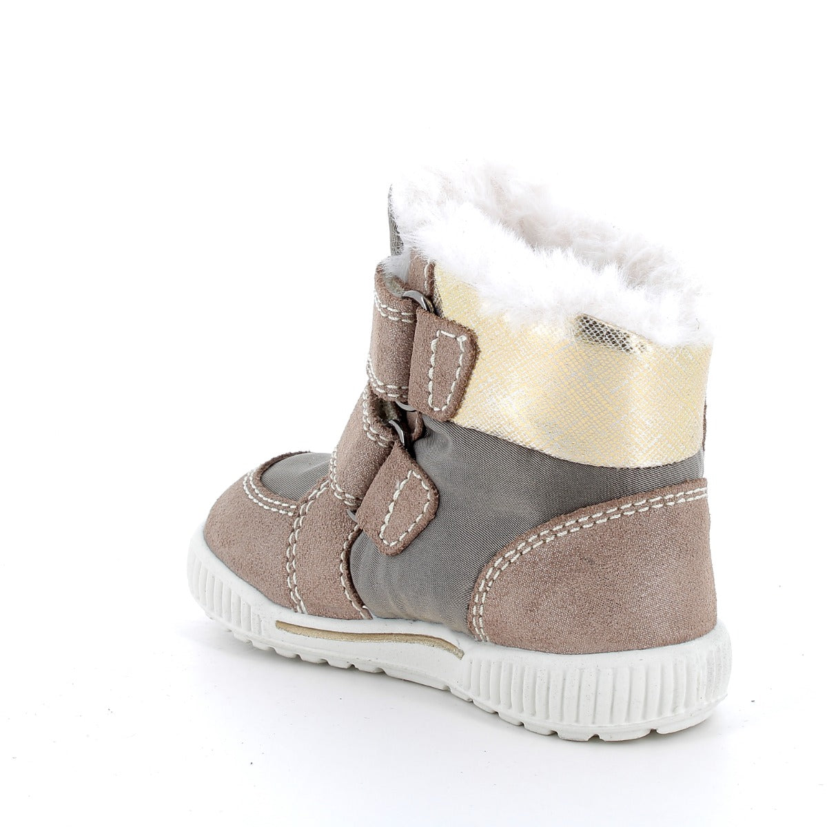 Fashionable beige and gold PRIMIGI GORE-TEX Knöchelschuh RIDE 48582-22 with glitzer accents