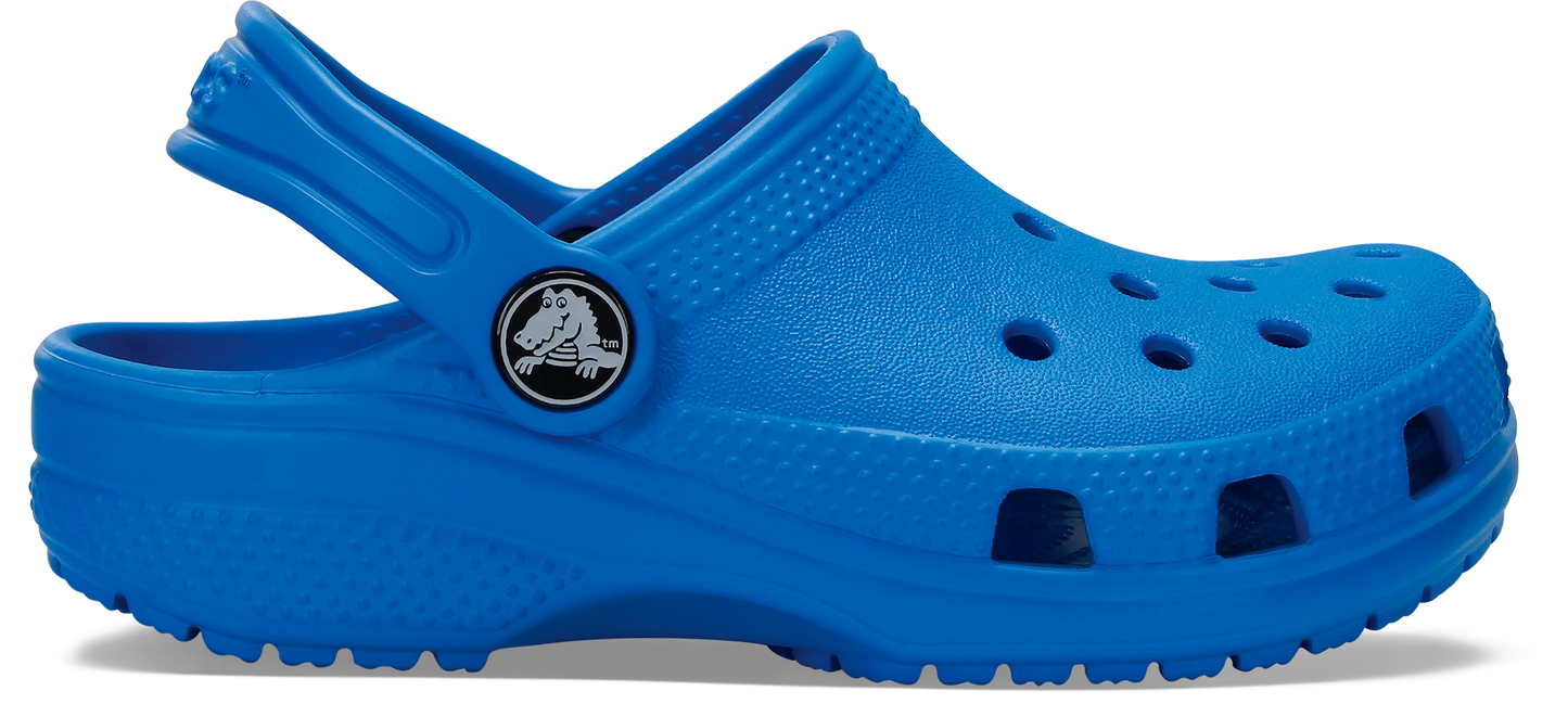 Blue CROCS CLASSIC CLOG KIDS 206991-456 - ocean, comfortable slip-on shoes for children, featuring a bright blue color and a classic clog design