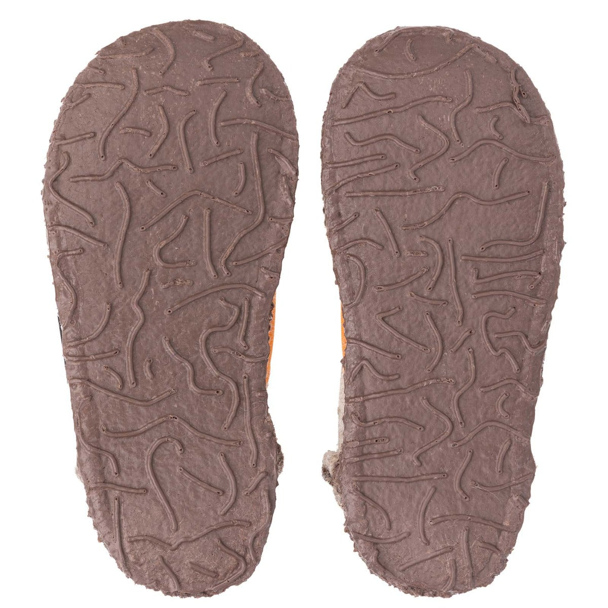 Soft and cozy NANGA Hausschuh 23-0443 83 beige- orange - Giraffe slipper for children