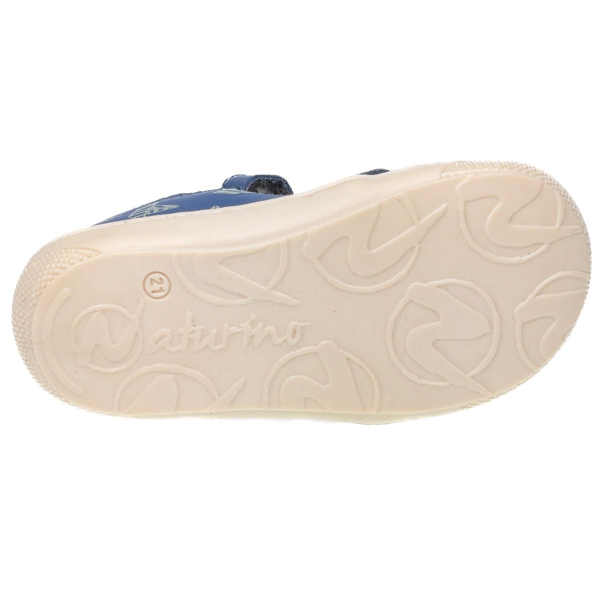NATURINO Halbsandale PUFFY in blue with ship design, perfect for summer adventures