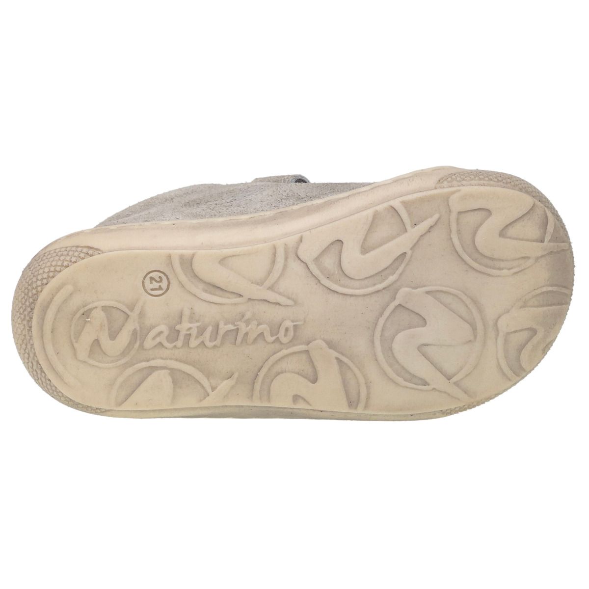 NATURINO Halbschuh COCOON in light grey velour, a comfortable and stylish footwear option for kids