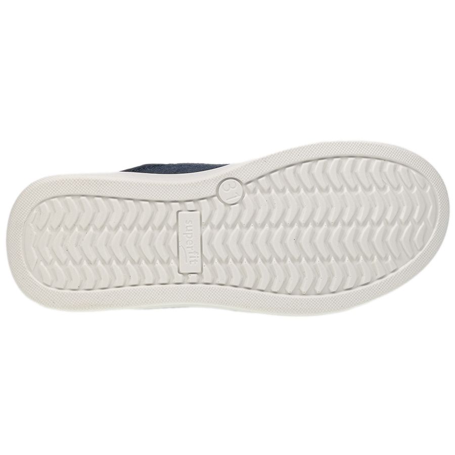 Kinder-Halbschuh COSMO 6458-80 in dunkelblau mit rostfarbenen Ziernähten