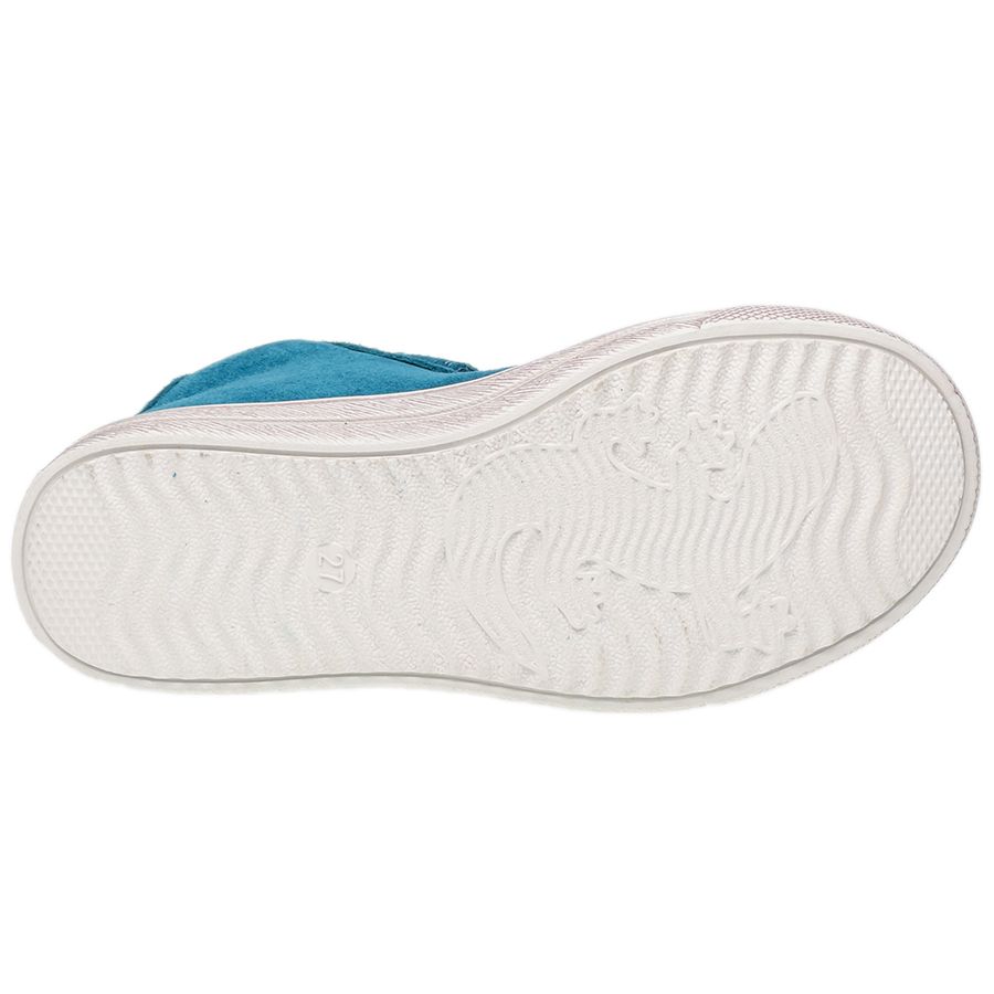 A close-up image of the LURCHI Blinker Knöchelschuh SYNNI 13606-49 in petrol color, featuring a mermaid design on the side