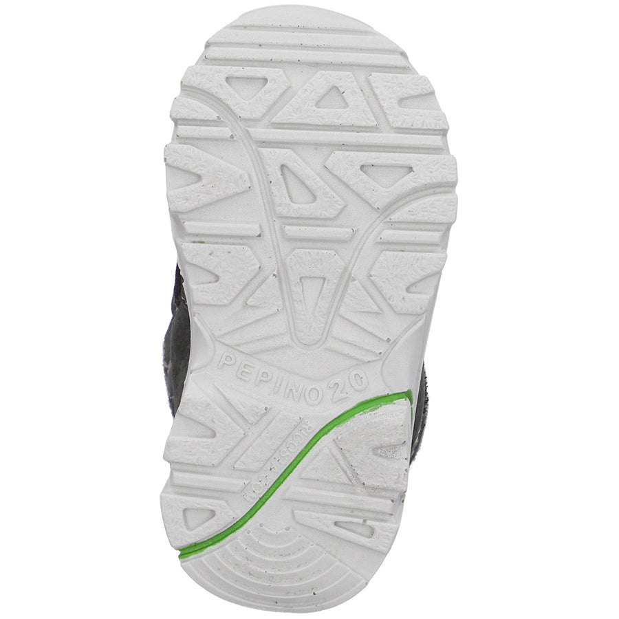 Side view of RICOSTA SYMPA-TEX Knöchelschuh DARIO- oliv - grau showing logo