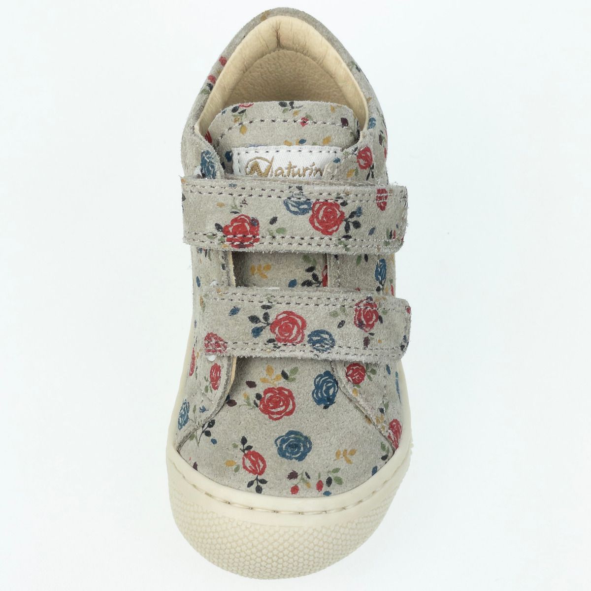 Grey NATURINO Halbschuh COCOON with flower design, perfect for stylish and comfortable everyday wear