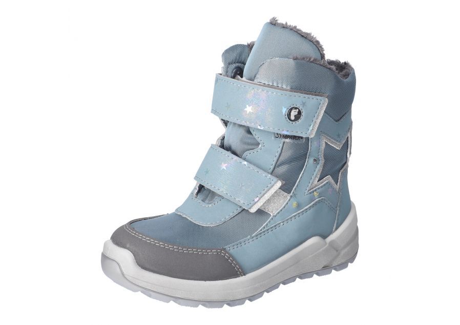 RICOSTA SYMPA-TEX BLINKER Stiefel GLORI - eisblau - Stern product image featuring stylish blue boots with star detailing, ideal for kids