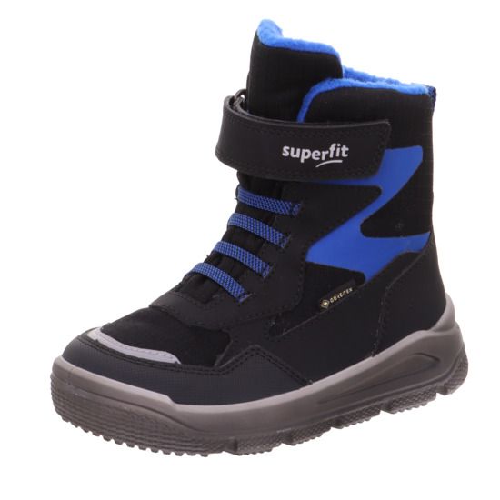 High-performance SUPERFIT GORE-TEX Stiefel MARS 9087-00 in sleek black and blue colorway, perfect for outdoor adventures and tough conditions