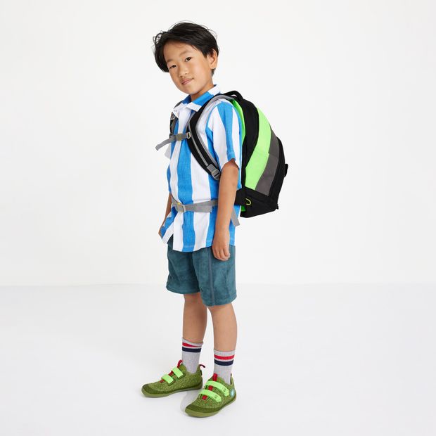 Black and white AFFENZAHN Abenteuerrucksack DAYDREAMER - PANTHER backpack with playful animal design, perfect for kids' outdoor adventures