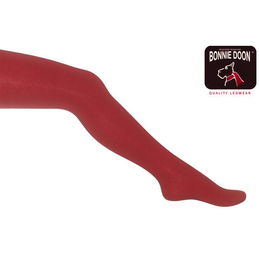 Bio-Basic Strumpfhose von BONNIE DOON in leuchtendem Rot, Modell BP05390, nachhaltig und stilvoll