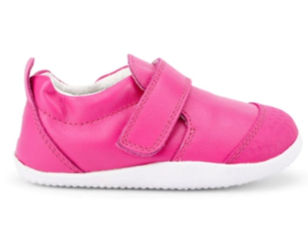 BOBUX PreWalker XP GO 501033 - fuchsia, soft leather pre-walker shoes for babies, with flexible sole and adjustable strap