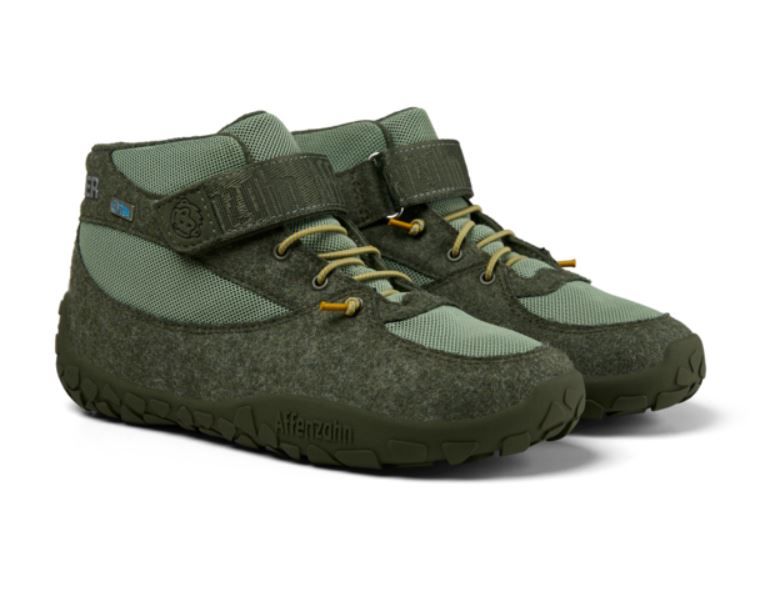 Green woolen dreamer ankle boot with AFFENZAHN TEX technology