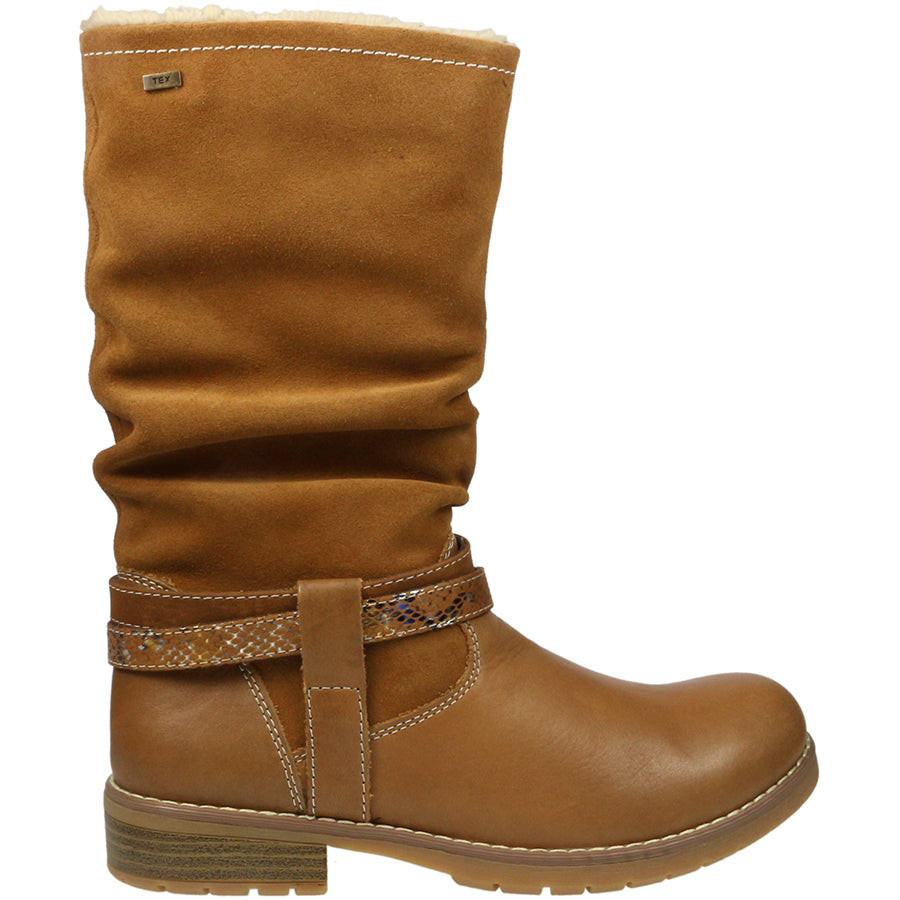 Stylish LURCHI TEX Stiefel LIA 17026-17 in rich cognac color, perfect for fashionable and functional footwear