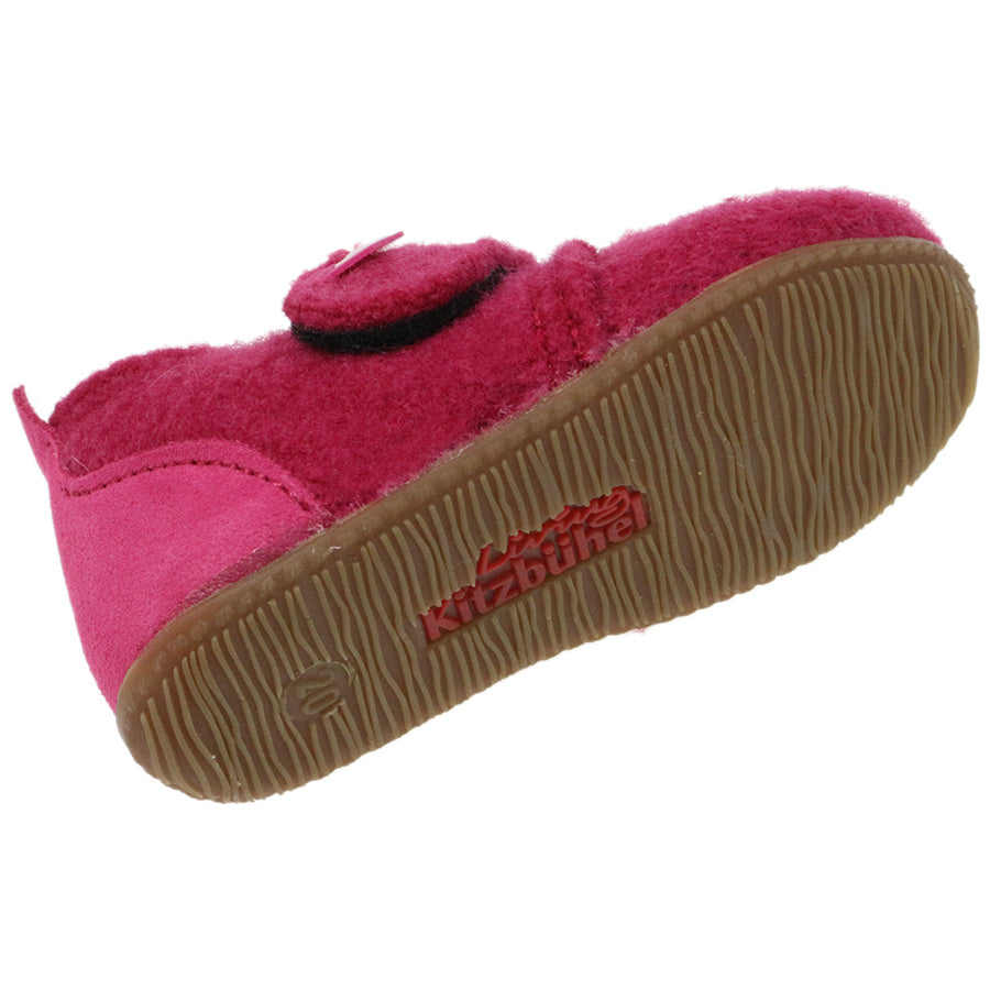 LIVING KITZBÜHEL Hausschuh COSMO 4022/362 - magenta, side view, comfortable indoor footwear with non-slip rubber sole and stylish design
