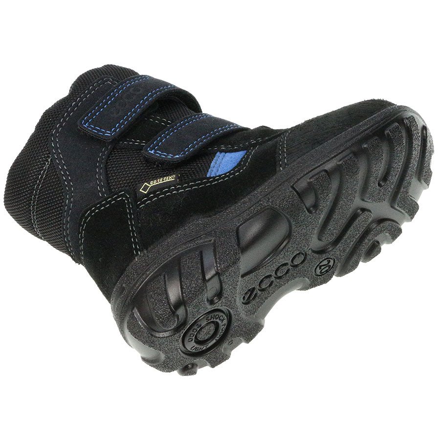 Black and cobalt ECCO GORE-TEX Stiefel 750871 - 59382 boots for outdoor activities