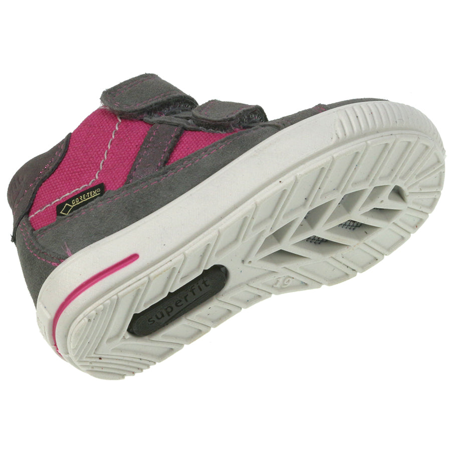 Superfit Gore-Tex Surround Knöchelschuh 356-45 in grey and pink, featuring waterproof and breathable technology for all-day comfort and protection