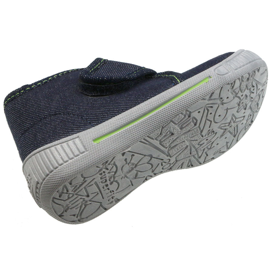 Comfortable navy SUPERFIT Hausschuh BULLY 253-81 with tractor design for kids