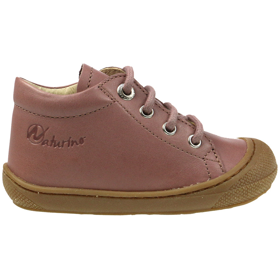 NATURINO Halbschuh COCOON IV in flieder color with laces, perfect for stylish and comfortable everyday wear for kids