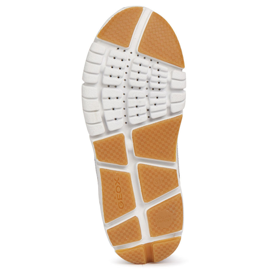 Children's grey and cinnamon GEOX FLEXYPER J159BB half shoe with breathable technology