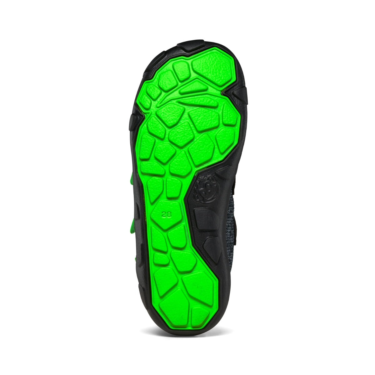 Black and green AFFENZAHN TEX Knöchelschuh HAPPY PANTHER with playful panther design