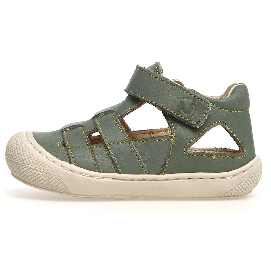 Alt text: NATURINO Halbsandale ANYTA in mineralgrün, a stylish and comfortable sandal for kids perfect for outdoor activities and everyday wear
