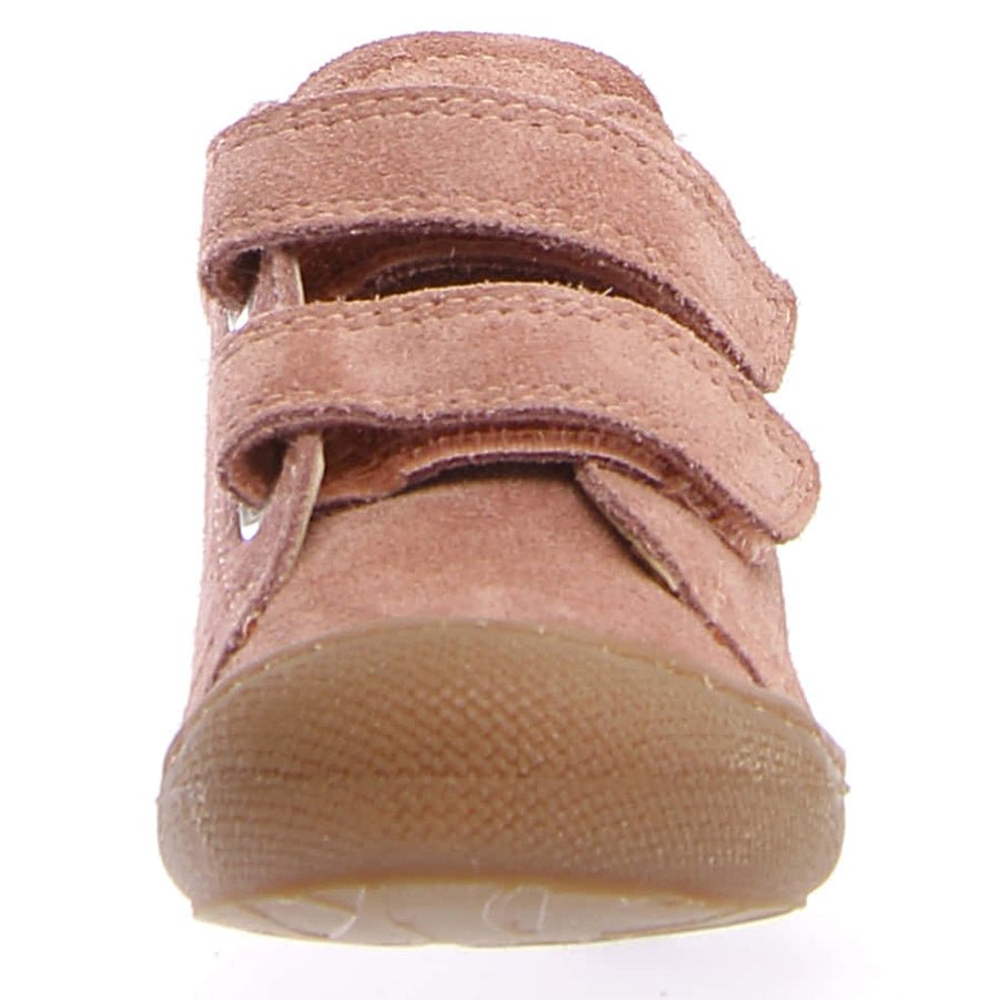 NATURINO COCOON rose velour halbschuh with dark sole, perfect for girls