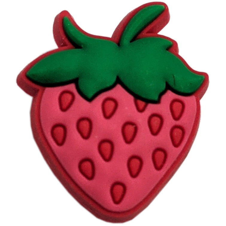 CROCS Jibbitz - Erdbeere: Rote Erdbeere aus Kunststoff als dekoratives Accessoire für CROCS Schuhe