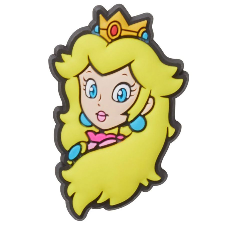 CROCS Jibbitz - Super Mario - Prinzessin Peach, gelbe Farbe, ca 1,5cm x 2,5cm
