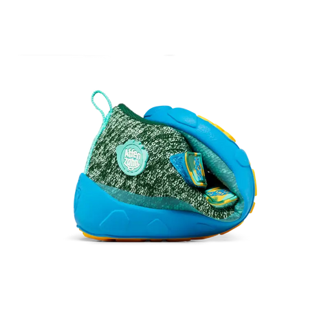 Colorful blue, green, and yellow AFFENZAHN TEX Knöchelschuh HAPPY BÄR product for kids