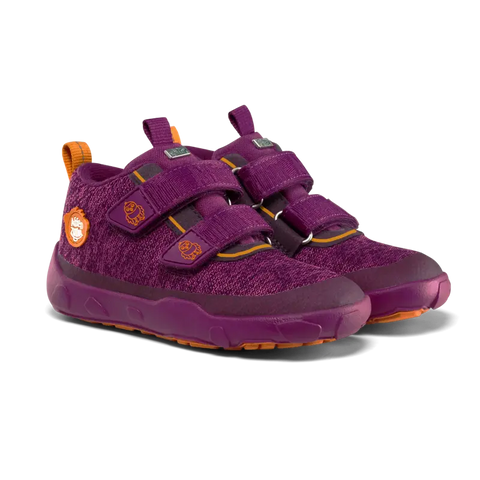 Colorful beere and gelb AFFENZAHN TEX Knöchelschuh HAPPY VOGEL with bird design