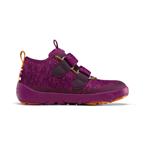 Colorful AFFENZAHN TEX Knöchelschuh HAPPY VOGEL in berry and yellow, perfect for kids