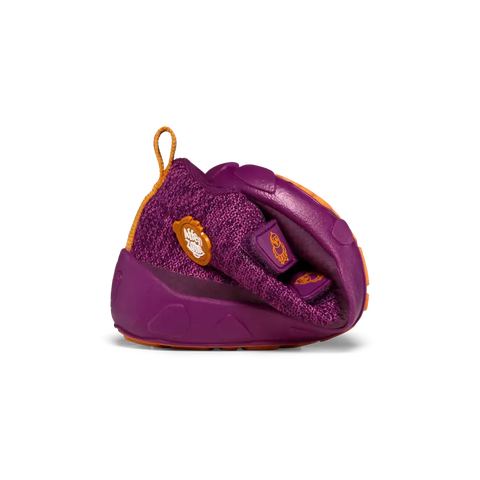 AFFENZAHN TEX Knöchelschuh HAPPY VOGEL in beere and gelb colors, a playful and comfortable shoe for kids