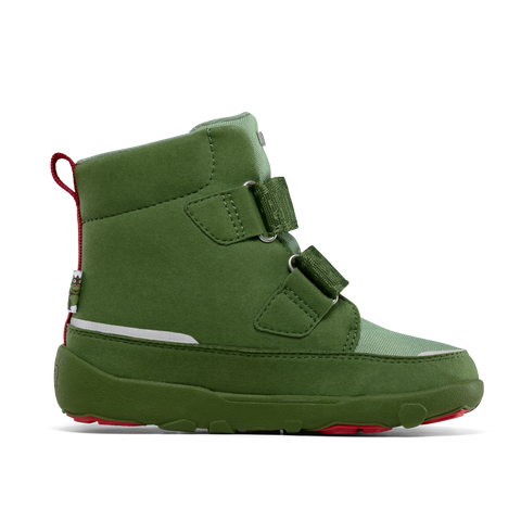 Close-up of the eco-friendly material used in AFFENZAHN TEX Stiefel COMFY VEGAN Drache - grün boot