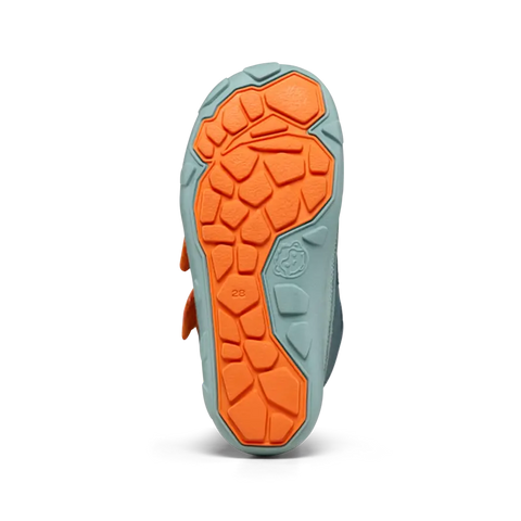 Colorful AFFENZAHN TEX Stiefel COMFY VEGAN Hase in petrol, mint, and orange with a cute rabbit design, perfect for animal-friendly fashion enthusiasts