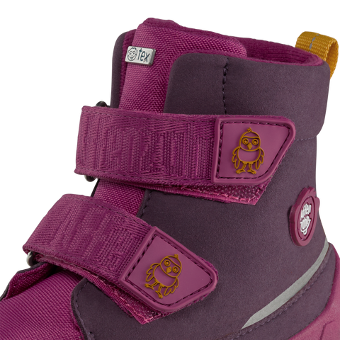 Kids' AFFENZAHN TEX Stiefel COMFY VEGAN VOGEL - beere boots with bird design