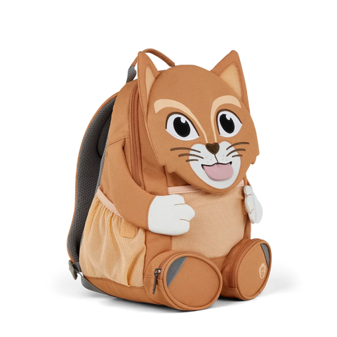 Großer Affenzahn Kinderrucksack mit süßer Katzenapplikation