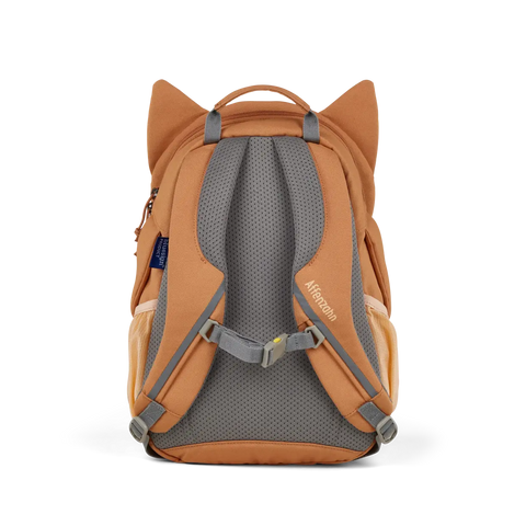 Bunter Kinderrucksack mit süßer Katzenapplikation und Trinkflaschenhalter