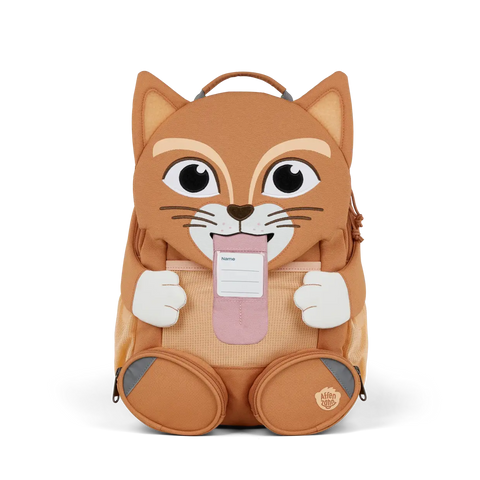 Robuster Kinder-Rucksack in Katzenoptik mit Brustgurt