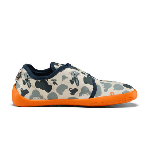 Gemütlicher Hausschuh aus nachhaltiger Baumwolle mit niedlichem Hasenmotiv