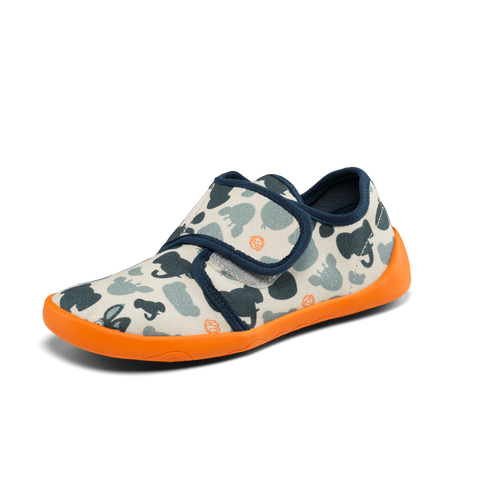 Komfortabler Hausschuh aus umweltfreundlicher Baumwolle mit niedlichem Hasenmotiv