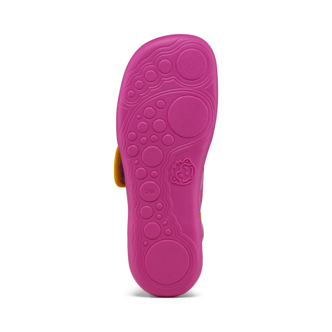  Kinder-Hausschuh COTTON MOVY - Vogel von Affenzahn aus Baumwolle mit niedlichem Vogel-Muster und rutschfester Sohle