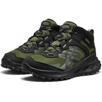 Bequemer outdoor Schuh KEEN TEX ZIONIC MID WP mit atmungsaktivem Material in Schwarz und Grün