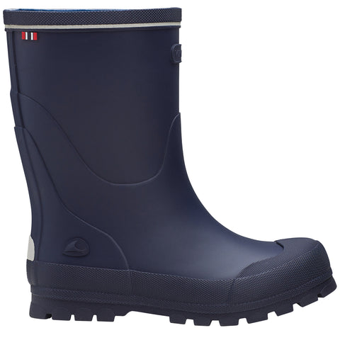 Gummistiefel für Kinder in Marineblau mit lustigem Wikinger-Design