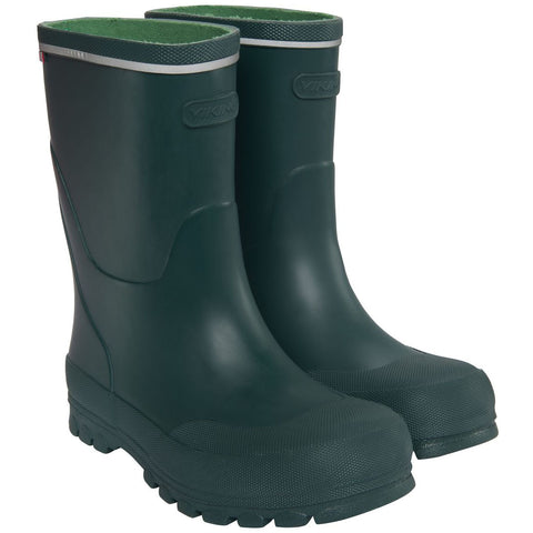 Side view of VIKING Gummistiefel JOLLY - tanne with anti-slip outsole for outdoor activities