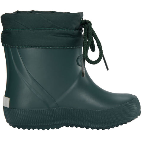 Rear view of VIKING Gummistiefel ALV INDIE - tannengrün boots, highlighting sturdy heel and ankle support