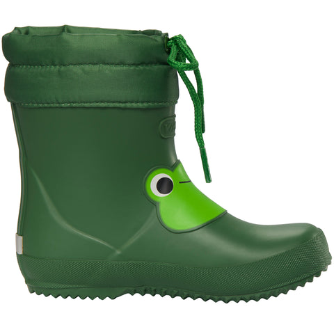 Green waterproof VIKING Gummistiefel ALV INDIE PRINT with frog design