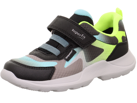 High-performance SUPERFIT GORE-TEX Halbschuh RUSH 209-200 in grey, blue, and yellow colorway for outdoor activities and adventures