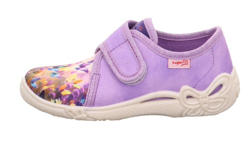 SUPERFIT Hausschuh BELINDA 259-852 - lila / Blumen / Schmetterling